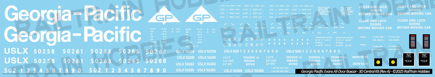 Decals: Georgia Pacific Evans All-Door Boxcar