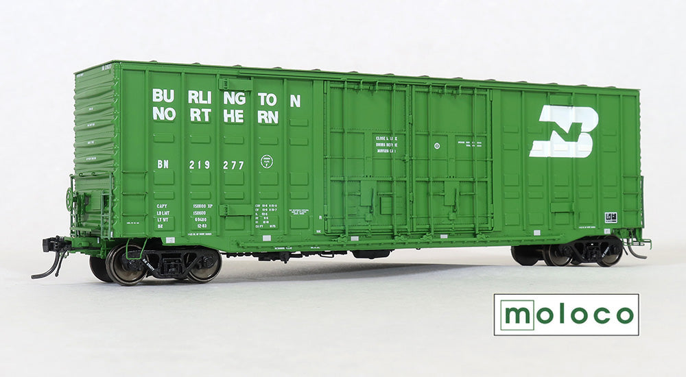 Moloco ACF 50' Hi-Cube Waffle Boxcar, 8+8 Plug Door, BN 12-83 Repaint