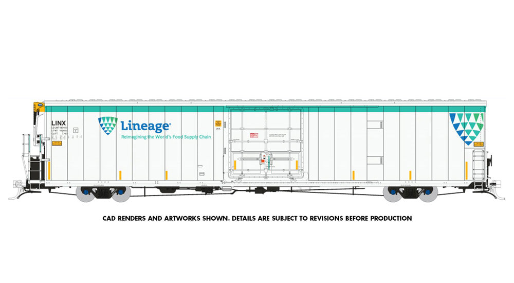 PREORDER: Rapido Greenbrier 72' Refrigerator Car, Lineage, Unnumbered, unnamed