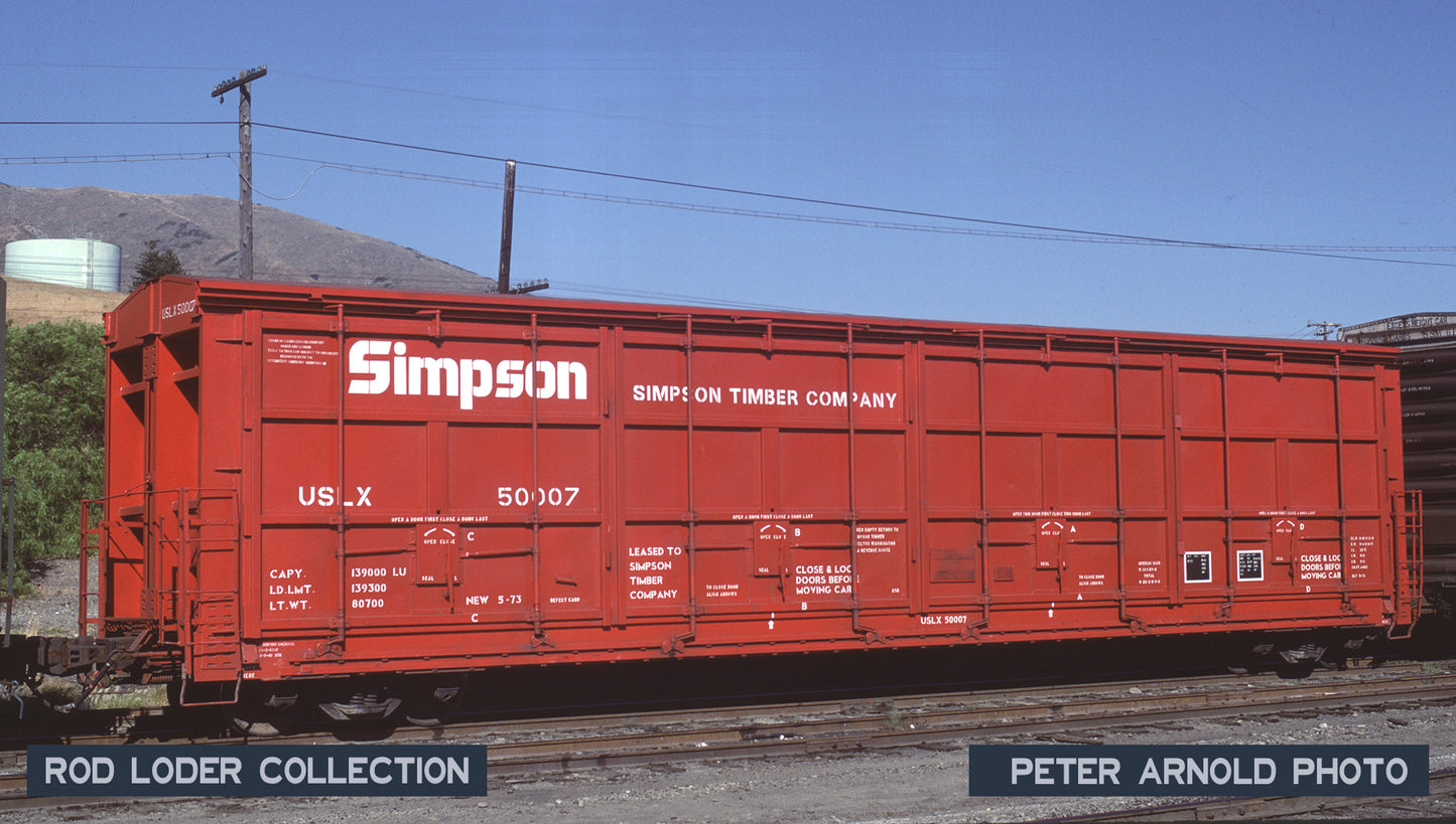 Decals: Simpson Timber Evans All-Door Boxcar