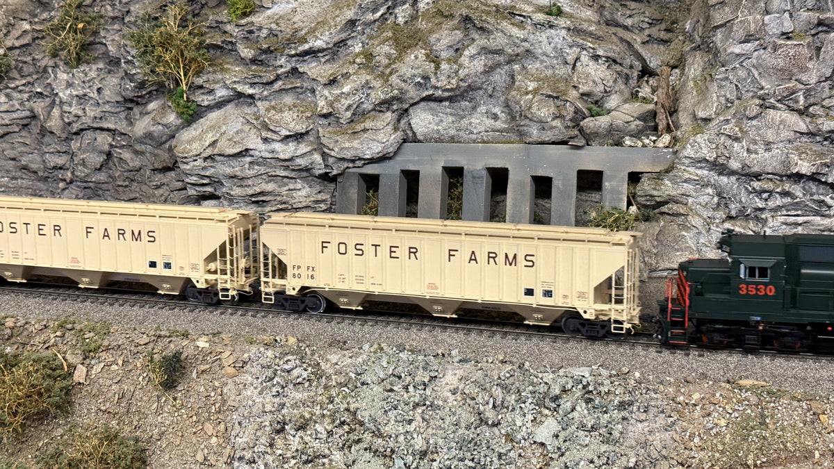 Decals: Foster Farms FPFX Number Jumble Decals for Tangent PS4750 Covered Hopper