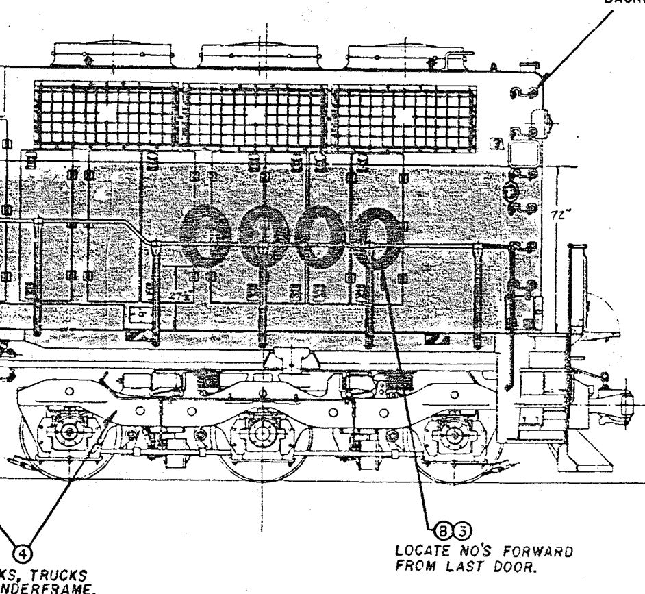 DECALS: Burlington Northern Locomotive Number Jumbles - High-Horsepower Units