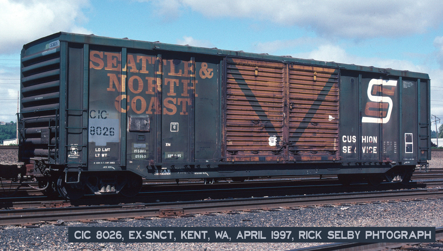 DECALS: Seattle & North Coast PS 5344 Double-Door Boxcar