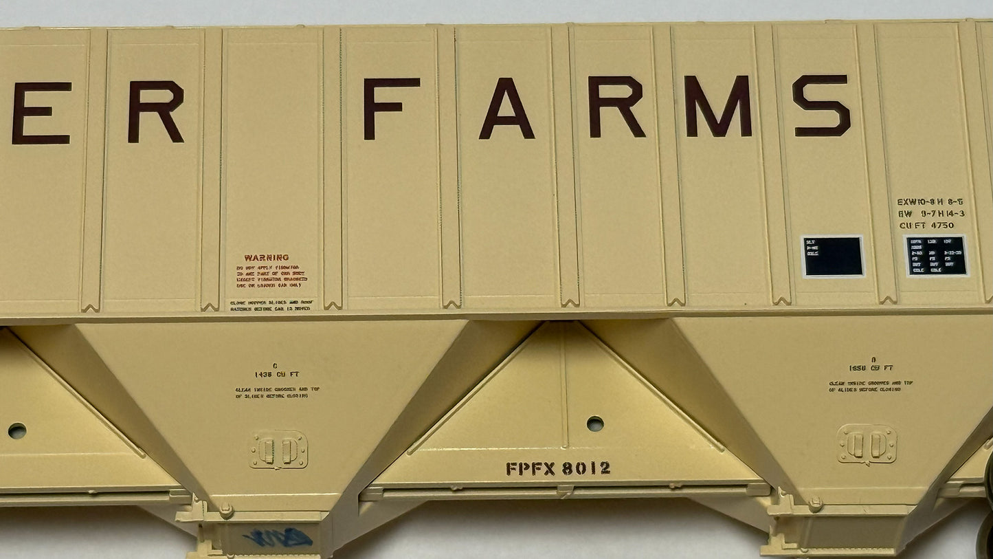 Decals: Foster Farms FPFX Number Jumble Decals for Tangent PS4750 Covered Hopper