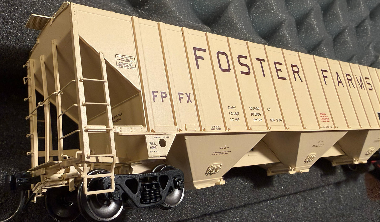 Decals: Foster Farms FPFX Number Jumble Decals for Tangent PS4750 Covered Hopper