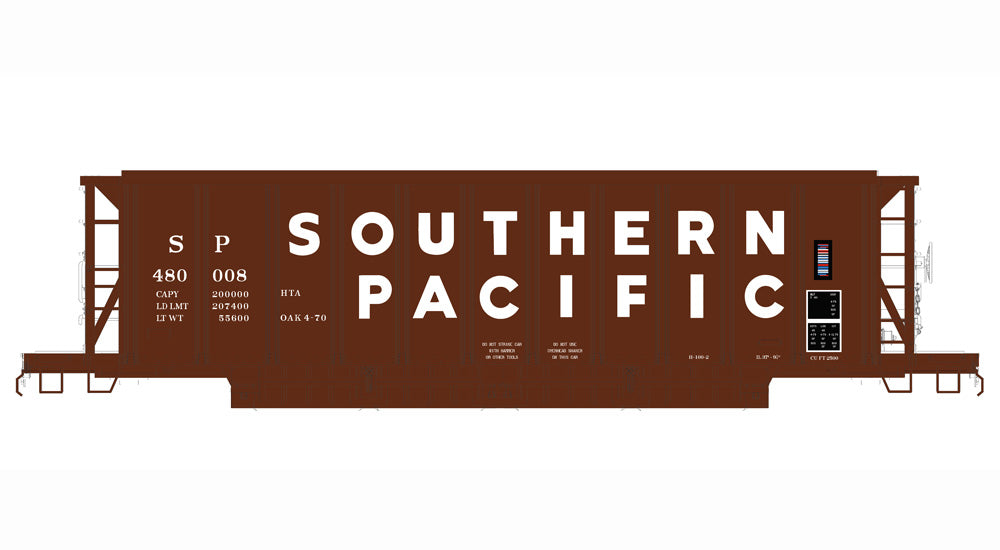 DECALS: Southern Pacific H-100-2 Hopper - Boxcar Red