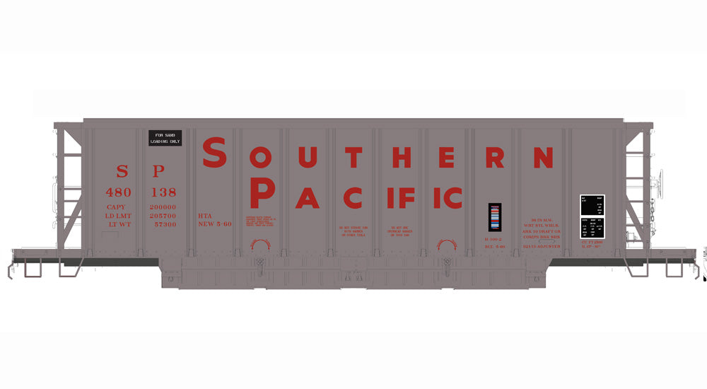 DECALS: Southern Pacific H-100-2 Hopper Decals - Red