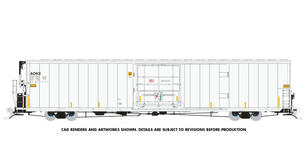 PREORDER: Rapido Greenbrier 72' Refrigerator Car, AOKX, Unnumbered