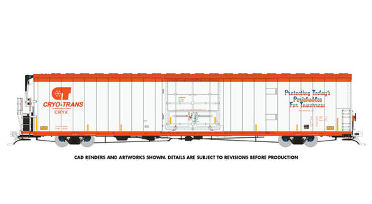 PREORDER: Rapido Greenbrier 72' Refrigerator Car Scheme #2, CryoTrans, Unnumbered, unnamed