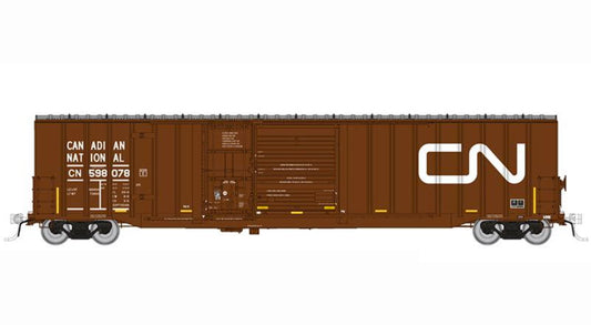 Rapido Trenton Works 6348 CuFt. Boxcar, CN with Conspicuity Stripes