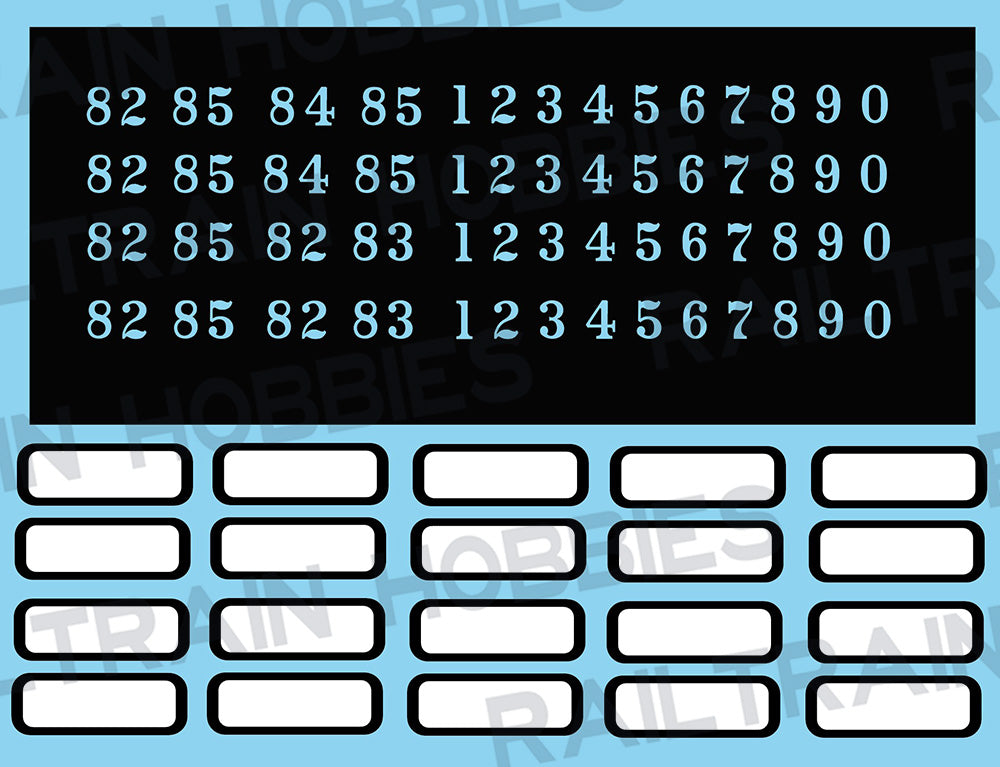 DECALS: Southern Pacific SD40T-2 Locomotive Number Jumbles