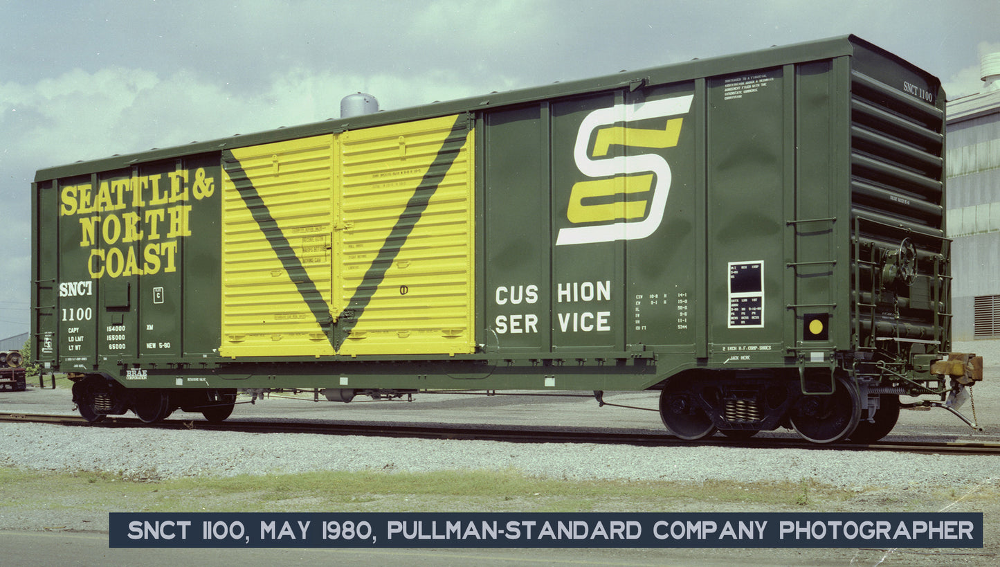 DECALS: Seattle & North Coast PS 5344 Double-Door Boxcar
