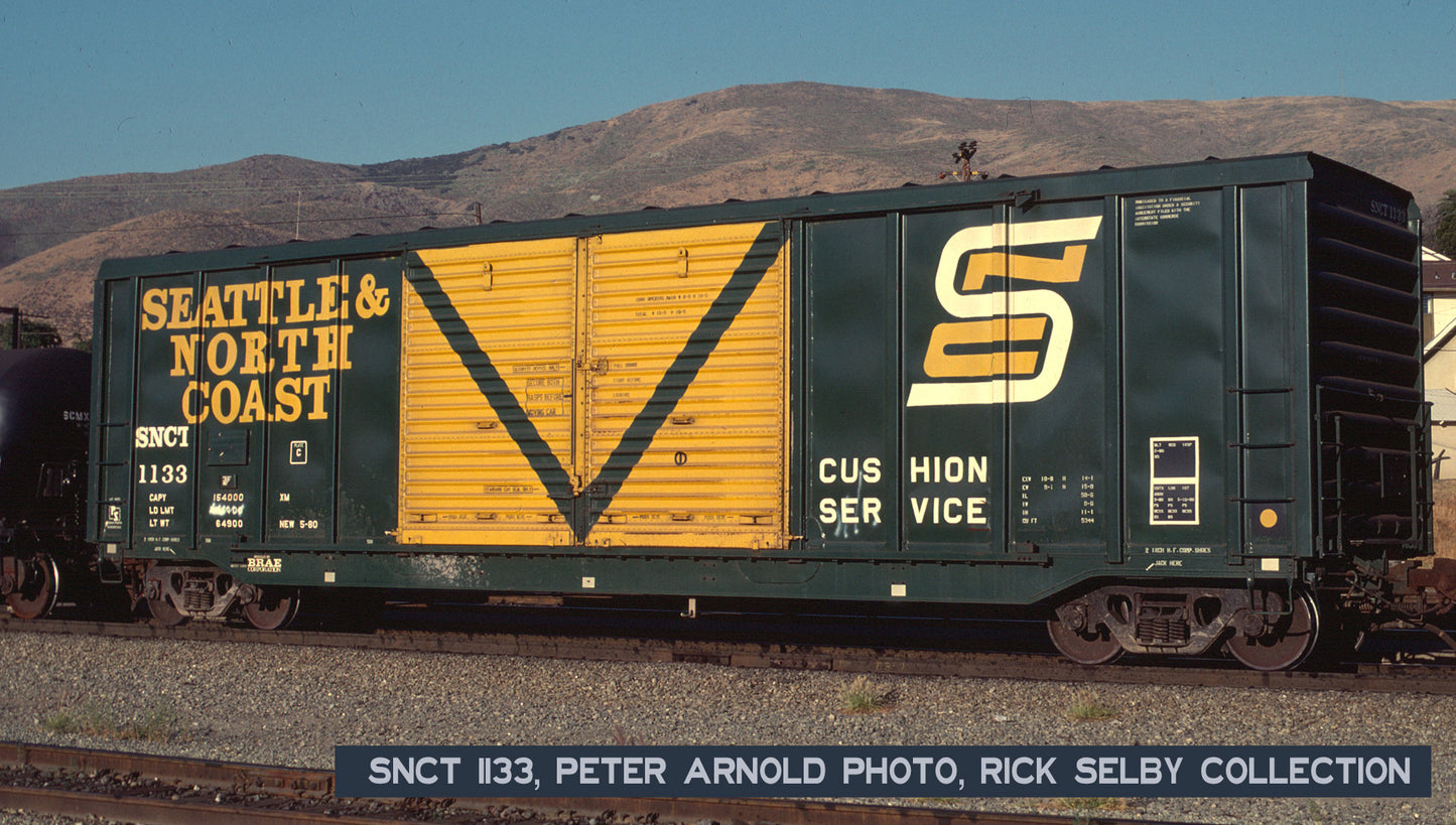 DECALS: Seattle & North Coast PS 5344 Double-Door Boxcar