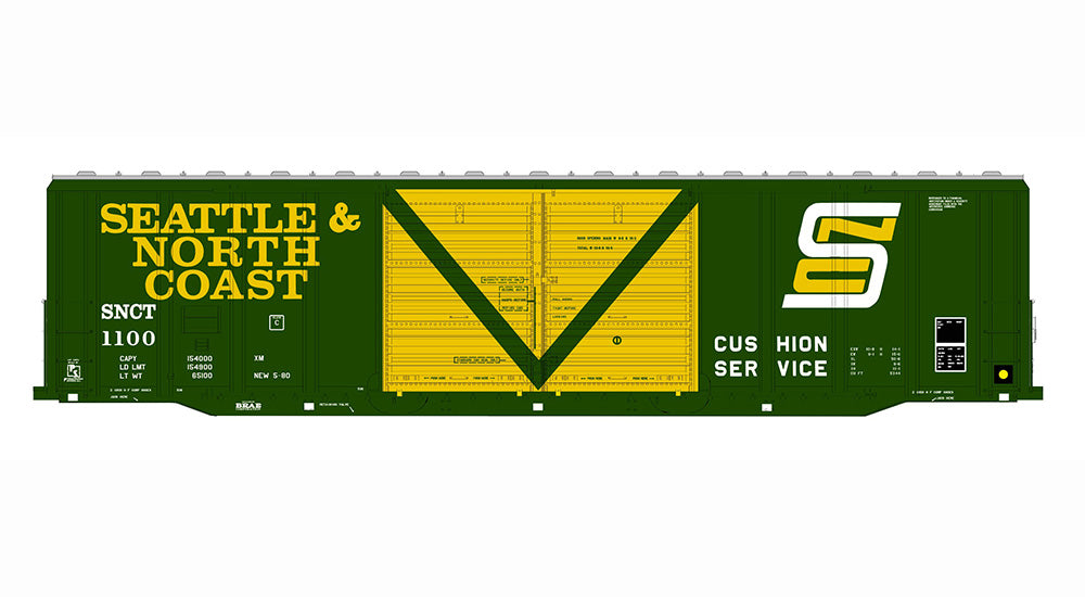 DECALS: Seattle & North Coast PS 5344 Double-Door Boxcar