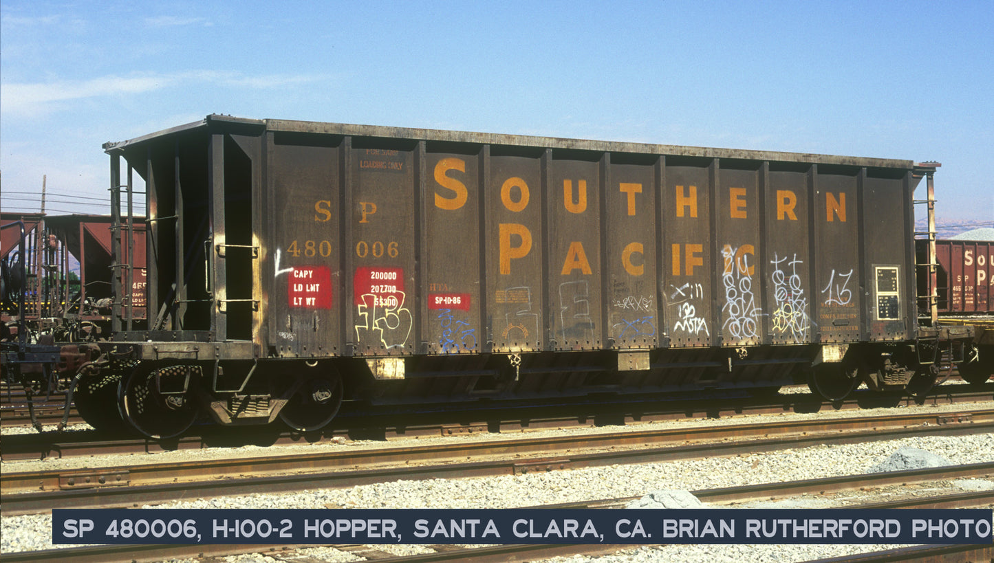 DECALS: Southern Pacific H-100-2 Hopper Decals - Yellow
