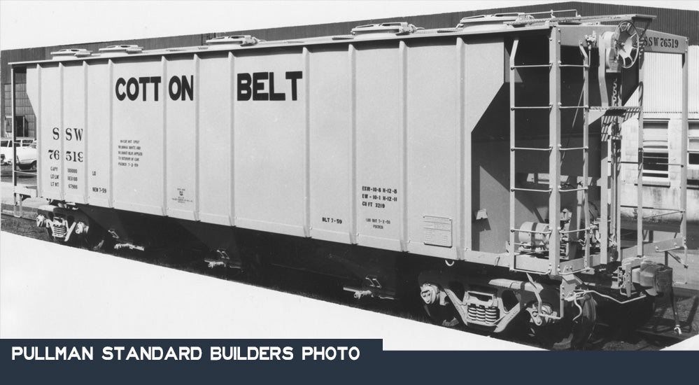 Decals: Cotton Belt SSW PS 3219 Covered Hoppers