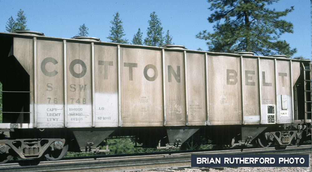 Decals: Cotton Belt SSW PS 3219 Covered Hoppers